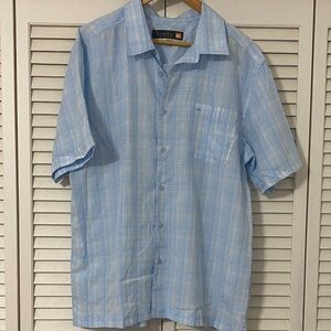 Quiksilver Light Blue Plaid Men's Shirt